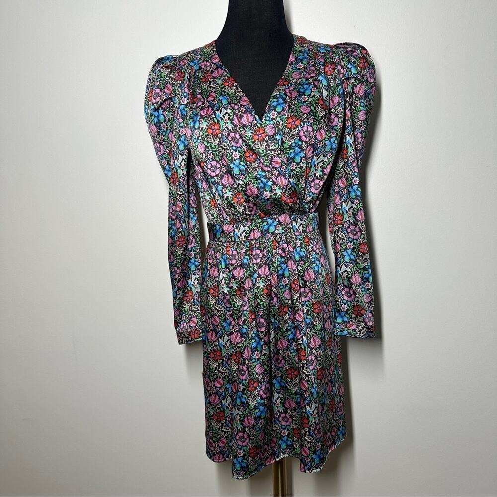 MANGO Printed Floral Dress with Balloon Sleeves Size 4 - Picture 5 of 12